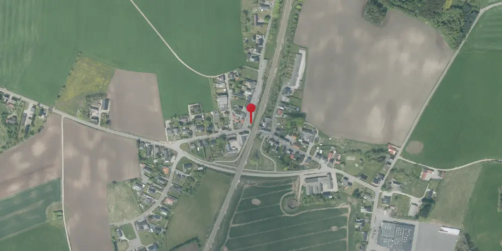 Historisk kort over Øster Doense Holdeplads [1882-1904]