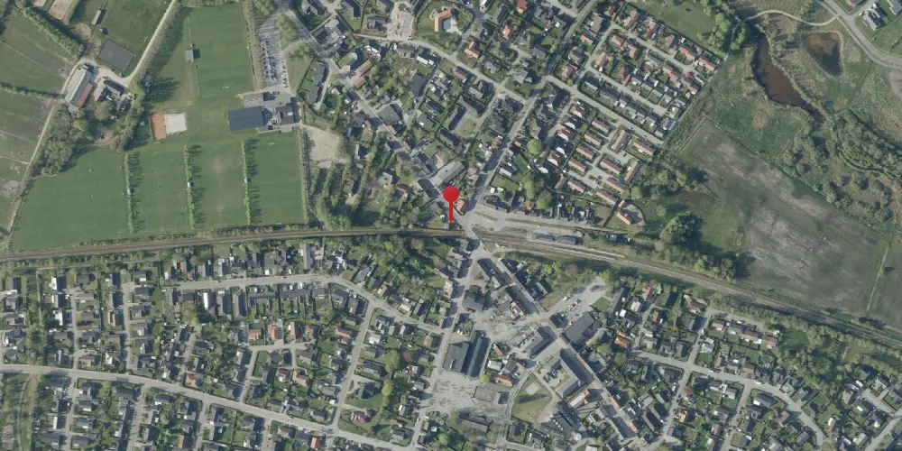 Historisk kort over Bording Holdeplads [1877-1888]