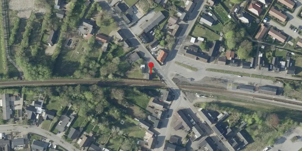 Historisk kort over Bording Holdeplads [1877-1888]