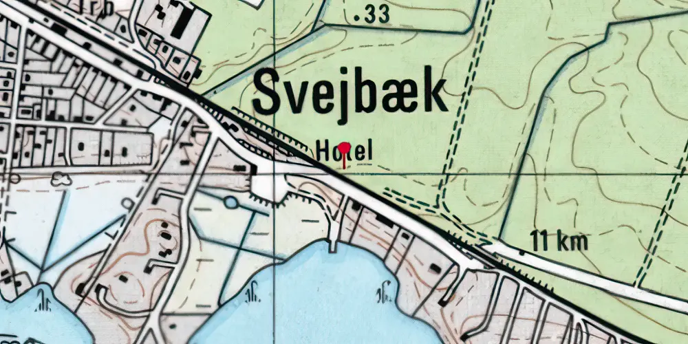 Historisk kort over Svejbæk Holdeplads [1871-1900]