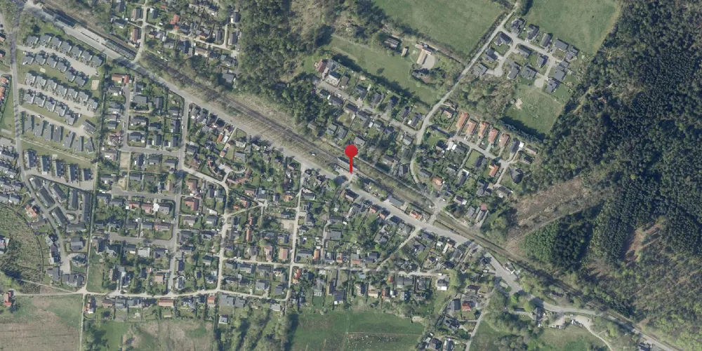 Historisk kort over Svejbæk Station [1900-1968]