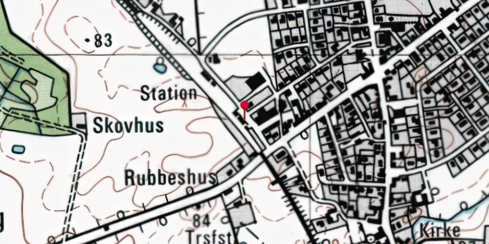 Historisk kort over Kværndrup Station