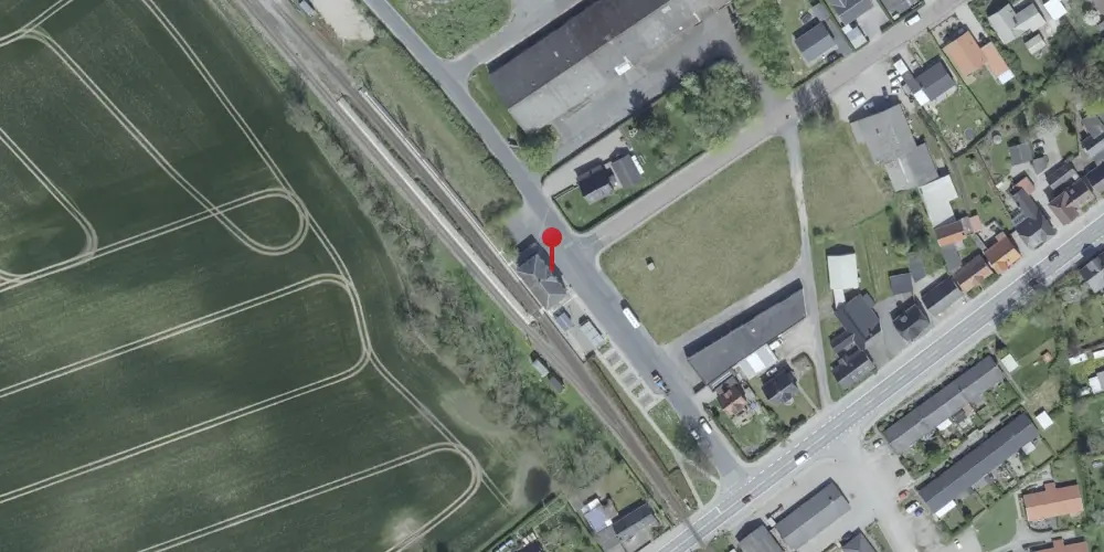 Historisk kort over Kværndrup Station