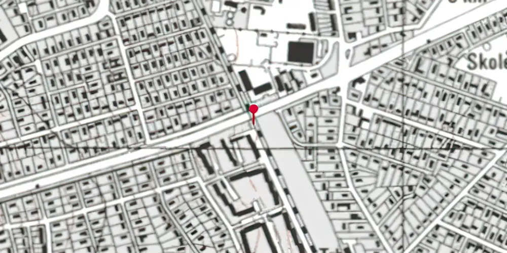 Historisk kort over Grenaavej Trinbræt [1925-1938]