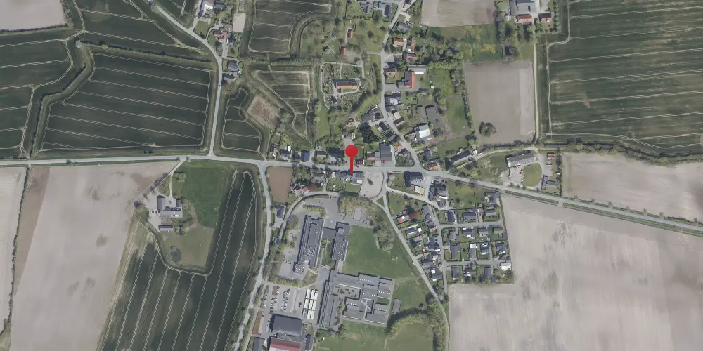 Historisk kort over Kirke-Hørup Station [1898-1961]