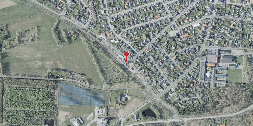 Historisk kort over Strandby Station [1924-1967]