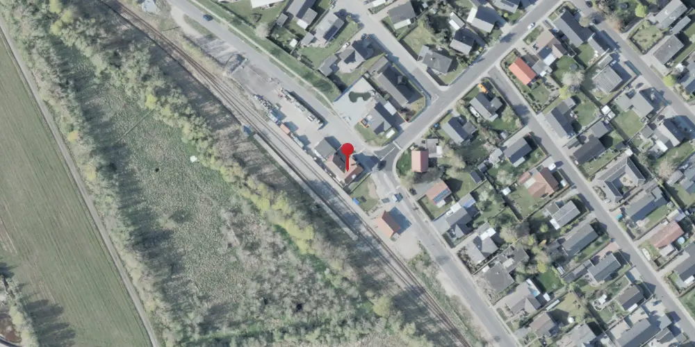 Historisk kort over Strandby Station [1924-1967]