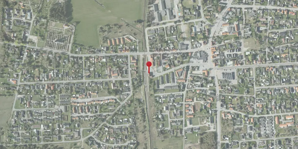 Historisk kort over Ålbæk Station [1934-1967]