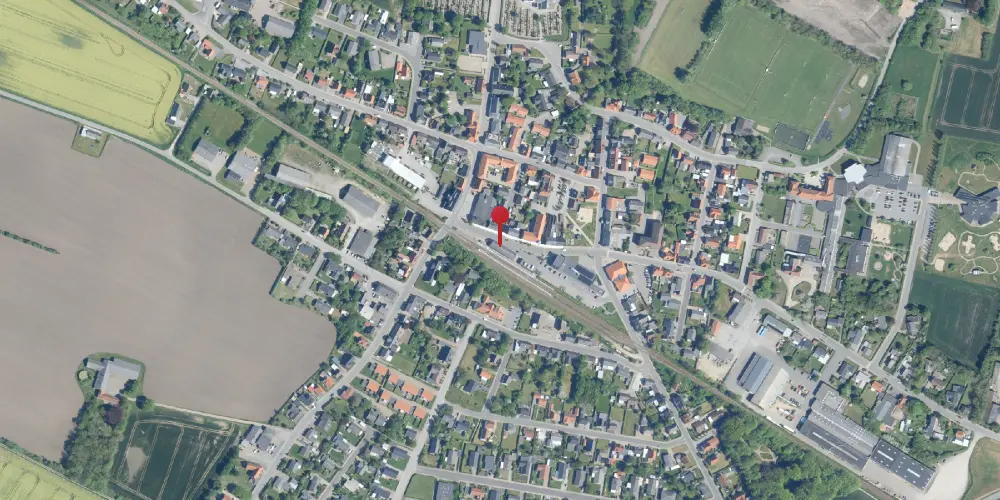 Historisk kort over Hvidbjerg Station [1882-1967]