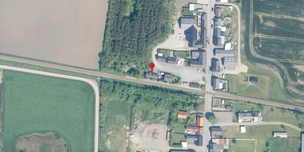 Historisk kort over Lyngs Station [1900-1967]