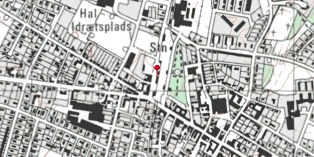 Historisk kort over Hurup Thy Station [1882-1967]