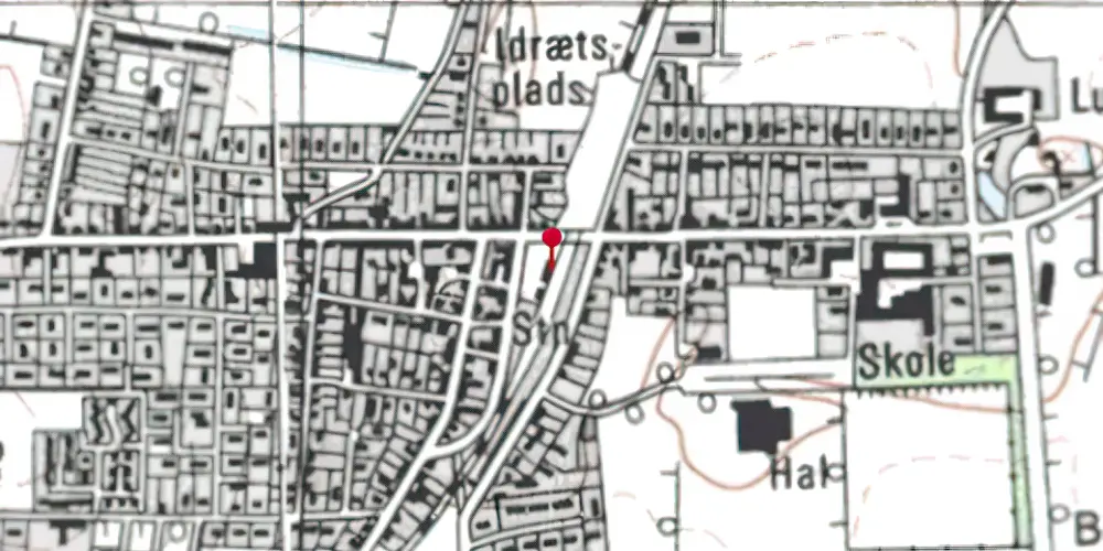 Historisk kort over Snedsted Station [1882-1967]