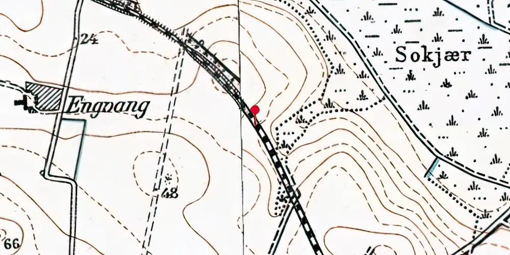 Historisk kort over Sindalsvej Trinbræt