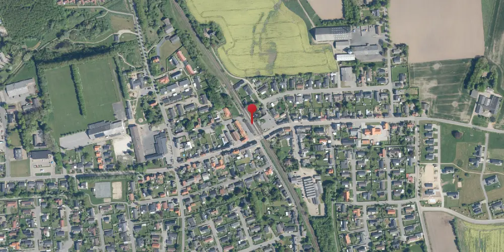 Historisk kort over Hjerm Station [1893-2000]