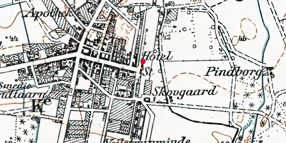 Historisk kort over Ulfborg Station [1875-1970]