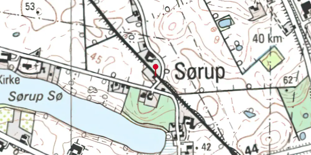 Historisk kort over Sørup Station Historisk kort over Sørup Station