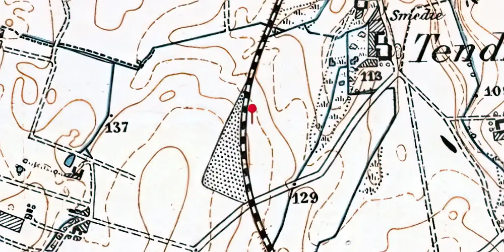 Historisk kort over Terndrup Grusgrav