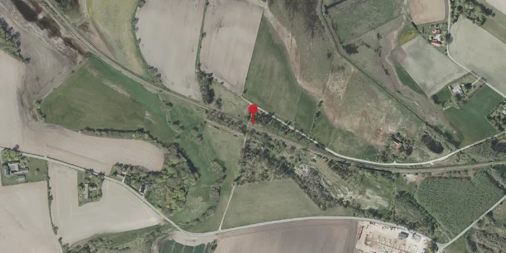 Historisk kort over Nødager Grusgrav