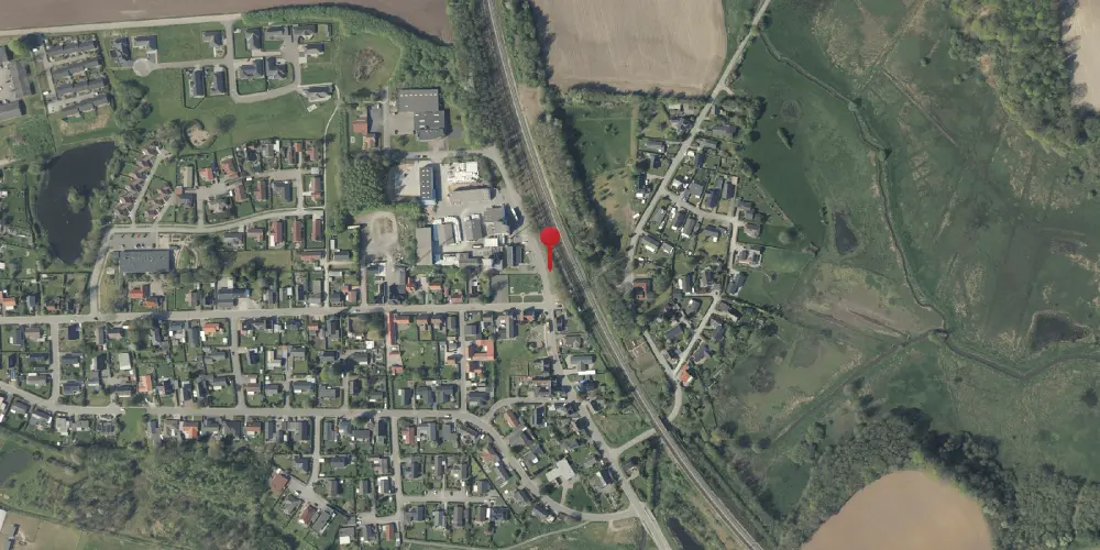 Historisk kort over Pjedsted Station [1922-1971]