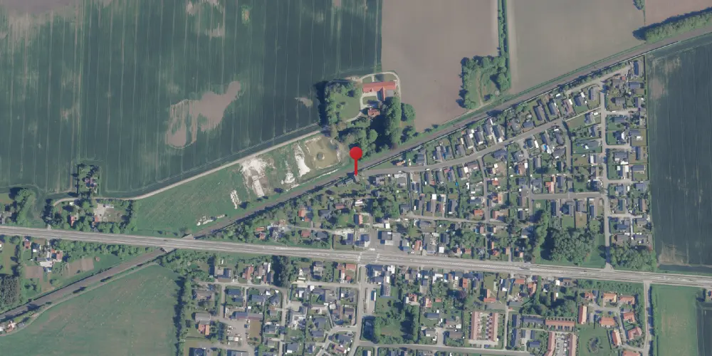 Historisk kort over Fjenneslev Krydsningsstation [1887-1893]