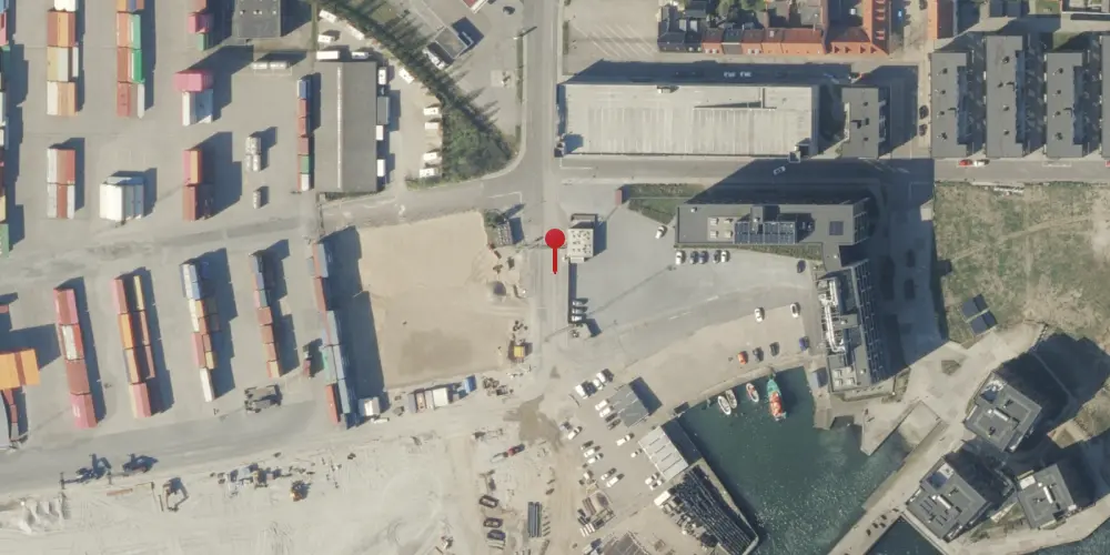 Historisk kort over Fredericia Færgestation