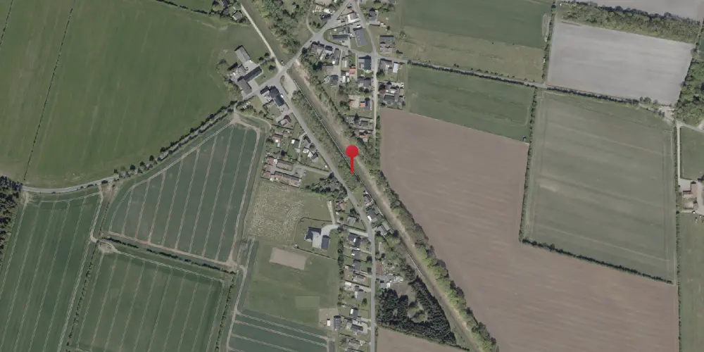 Historisk kort over Fårhus Station [1866-1969]