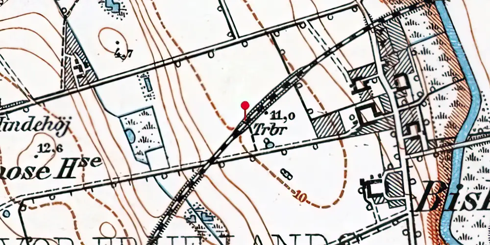 Historisk kort over Biskorup Trinbræt Historisk kort over Biskorup Trinbræt