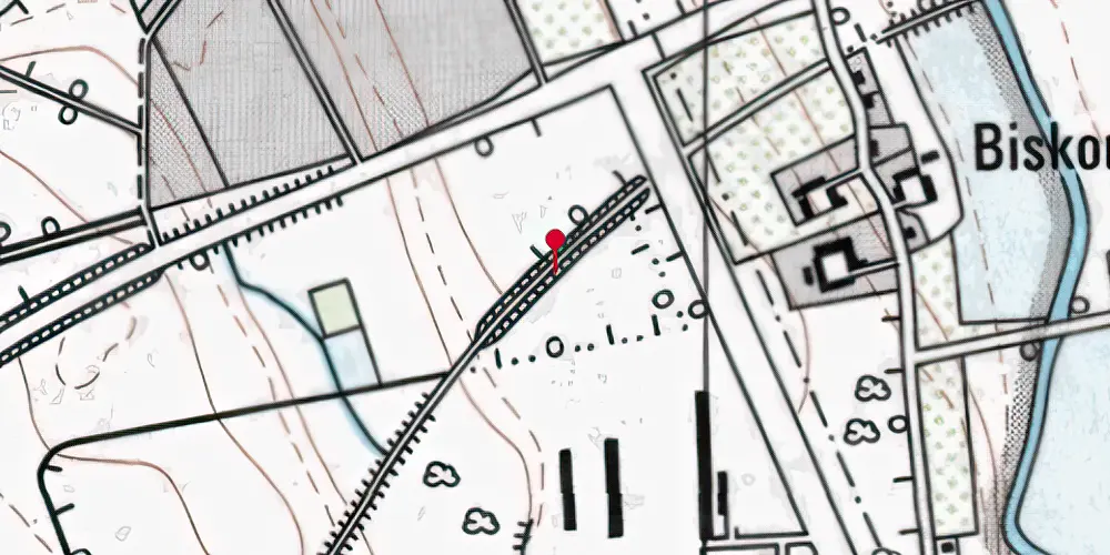 Historisk kort over Biskorup Trinbræt Historisk kort over Biskorup Trinbræt