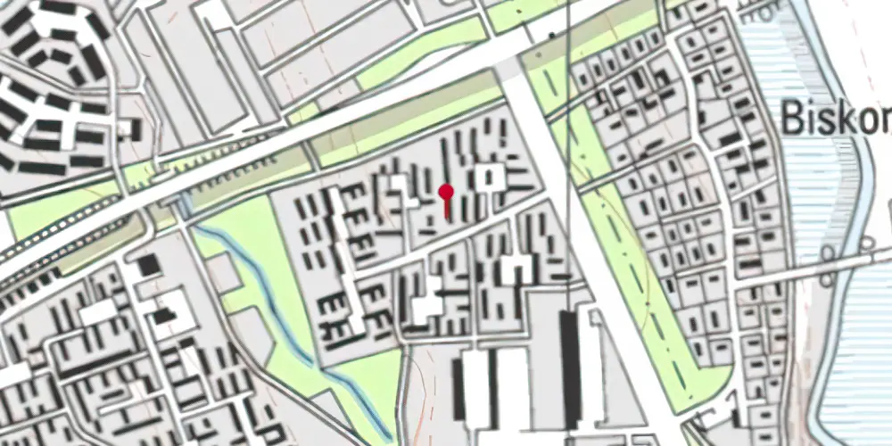 Historisk kort over Biskorup Trinbræt Historisk kort over Biskorup Trinbræt