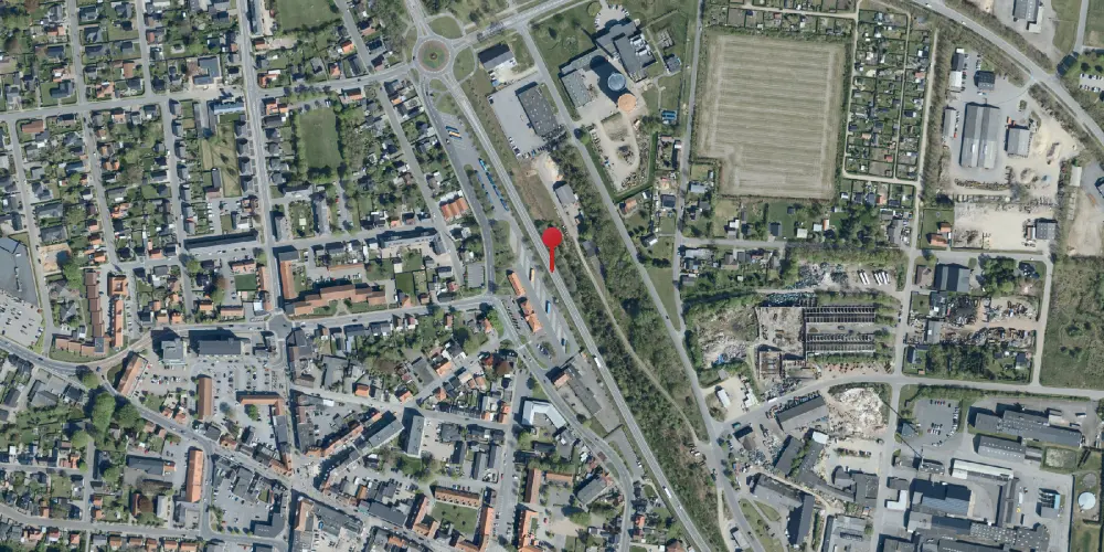 Historisk kort over Grindsted Station [1914-1916]