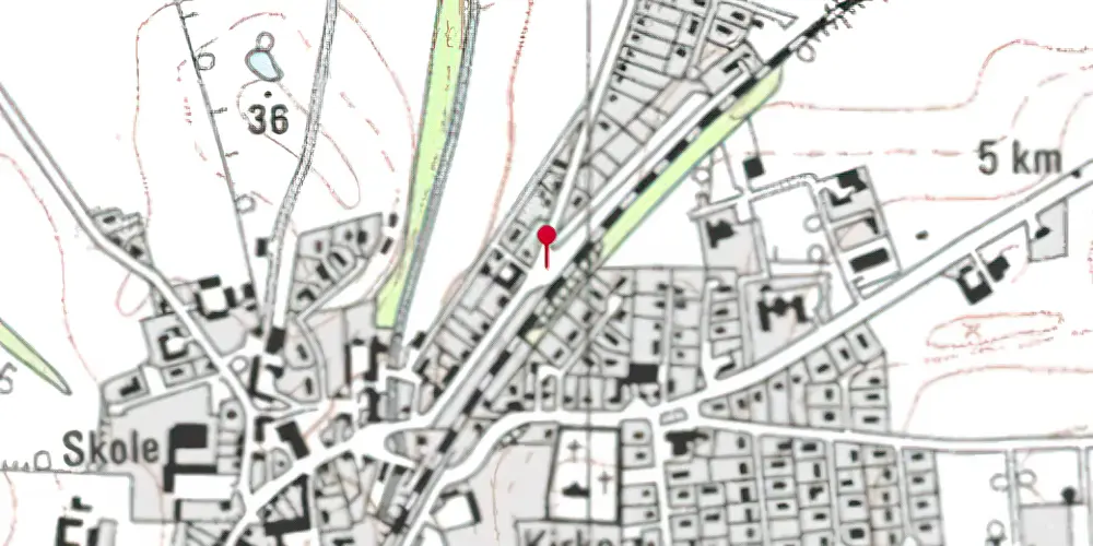 Historisk kort over Hatting Billetsalgssted [1892-1898]