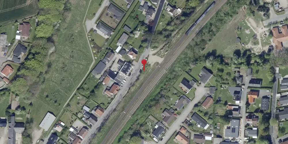 Historisk kort over Hatting Billetsalgssted [1892-1898]