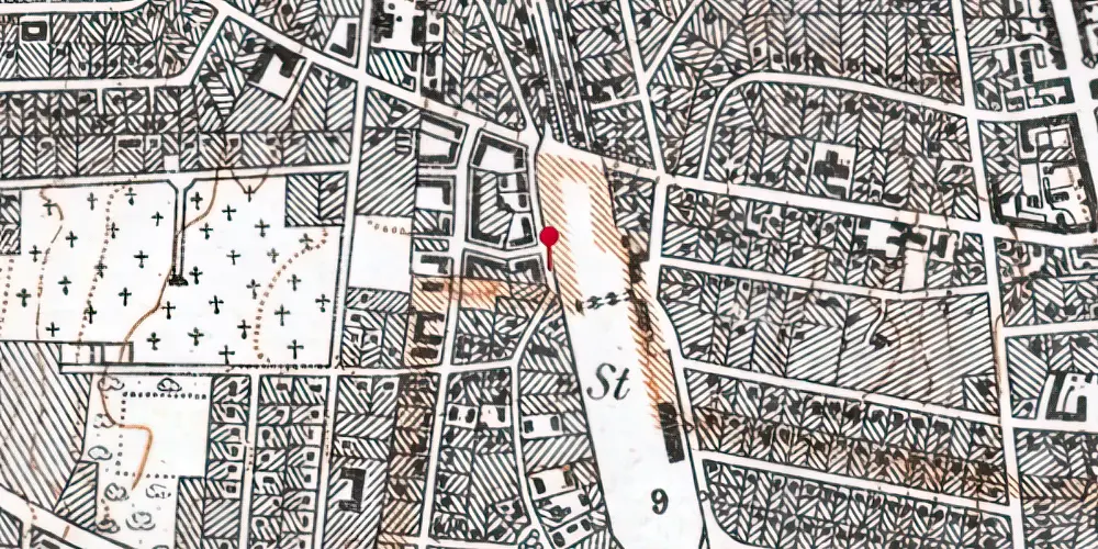 Historisk kort over Hellerup Assistancebilletsalgssted Historisk kort over Hellerup Assistancebilletsalgssted