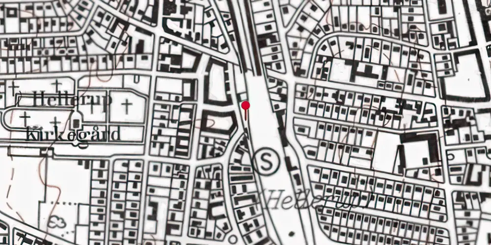 Historisk kort over Hellerup Assistancebilletsalgssted Historisk kort over Hellerup Assistancebilletsalgssted