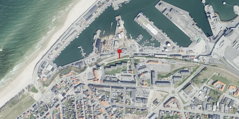 Historisk kort over Hirtshals Havn Station [1928-1939]