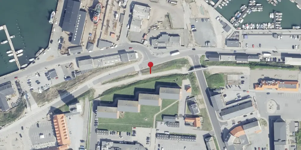 Historisk kort over Hirtshals Havn Station [1928-1939]