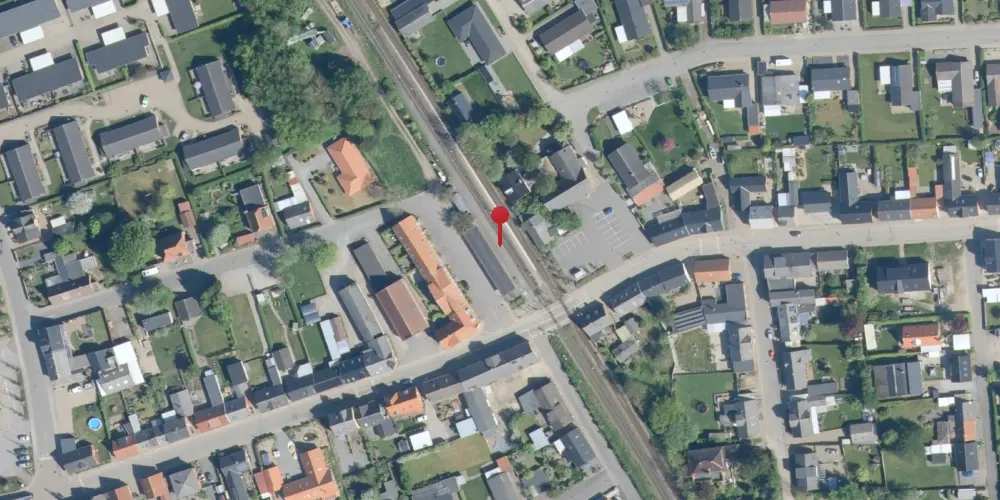 Historisk kort over Hjerm Station [1876-1893]