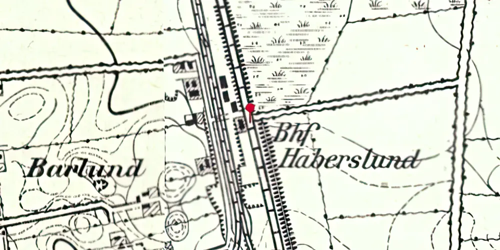 Historisk kort over Hovslund Stationsby Trinbræt [1968-1972]