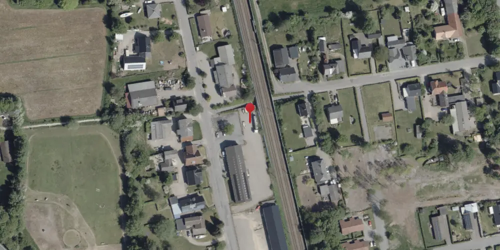 Historisk kort over Hovslund Stationsby Trinbræt [1968-1972]