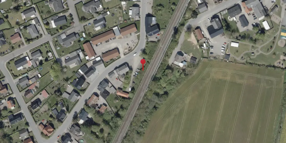 Historisk kort over Hjordkær Station [1914-1920]