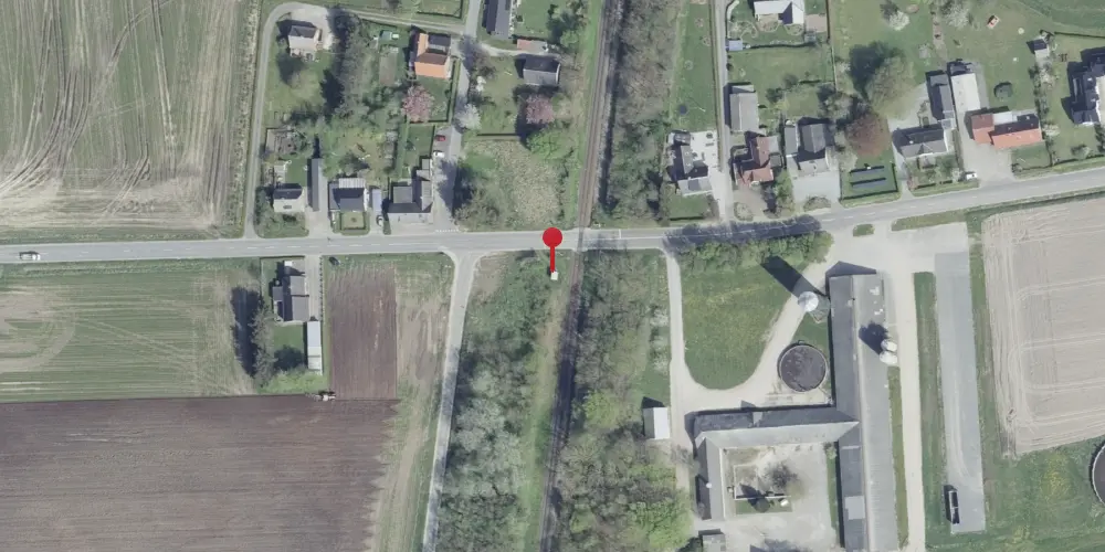 Historisk kort over Hæstrup Billetsalgssted [1917-1934]