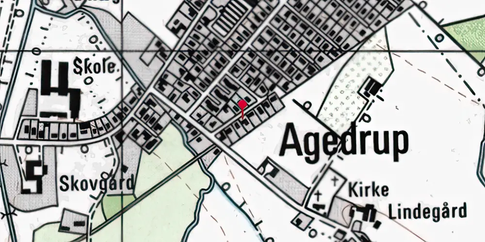 Historisk kort over Agedrup Station