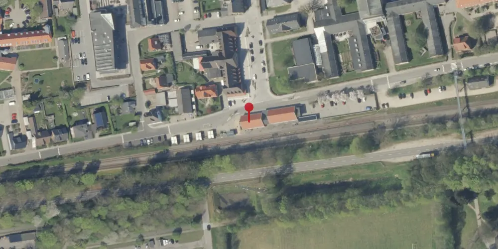 Historisk kort over Jelling Station [1918-1973]