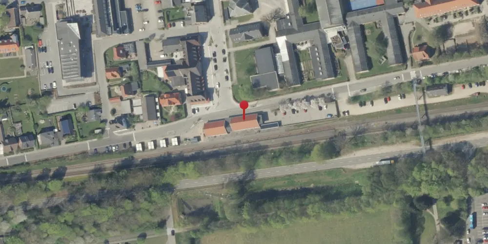 Historisk kort over Jelling Trinbræt med Sidespor [1978-1988]