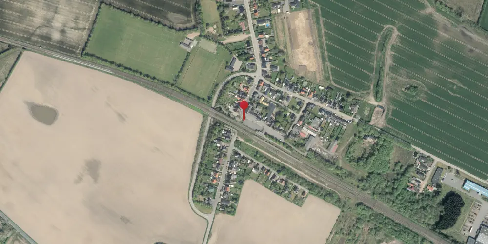 Historisk kort over Kauslunde Billetsalgssted [1877-1899]