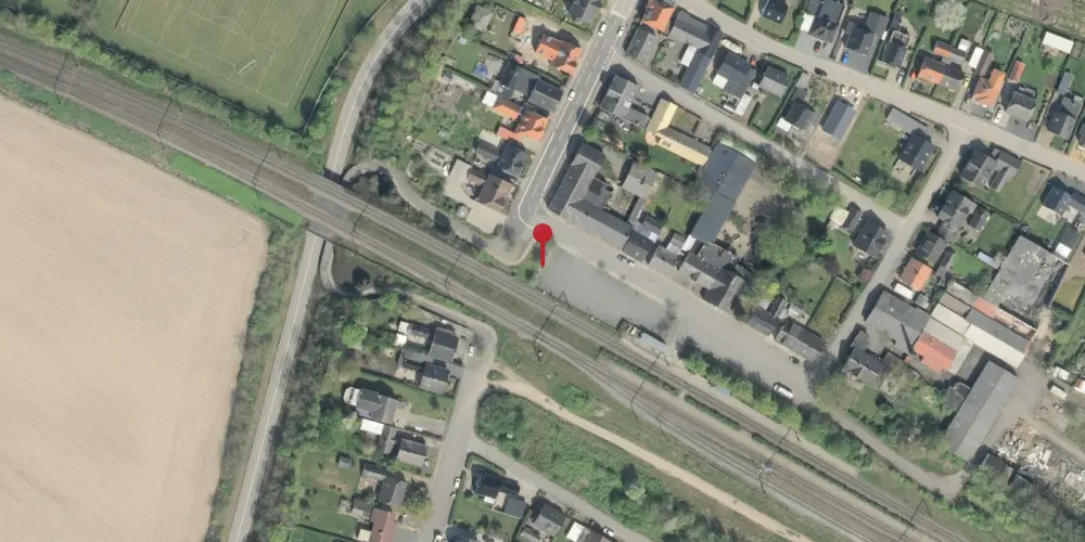 Historisk kort over Kauslunde Billetsalgssted [1877-1899]