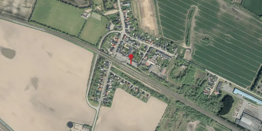 Historisk kort over Kauslunde Holdeplads med sidespor [1899-1922]