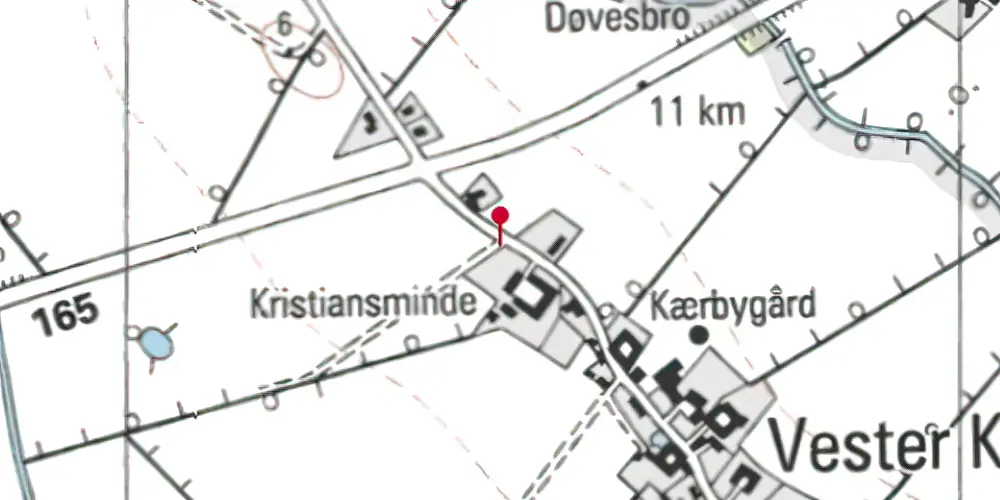 Historisk kort over Vester Kærby Trinbræt Historisk kort over Vester Kærby Trinbræt