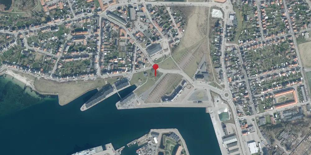 Historisk kort over Korsør Færgehal [1886-1907]