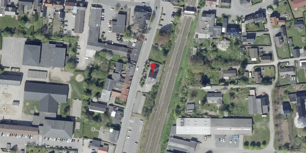 Historisk kort over Løsning Station [1868-1902]